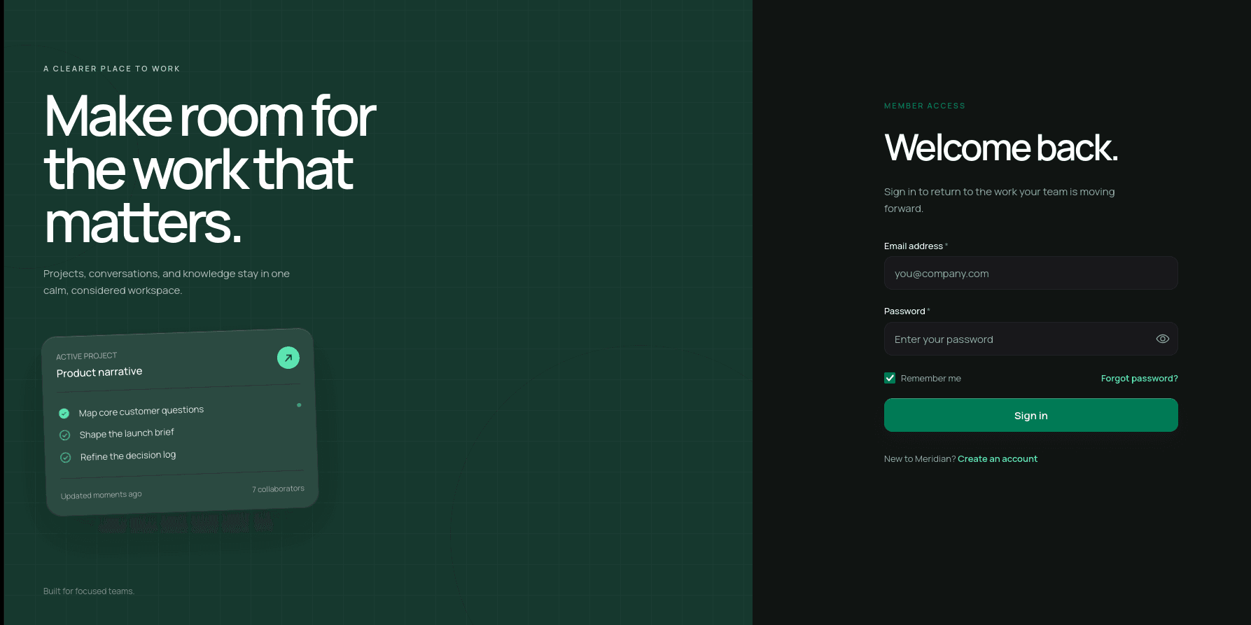 Meridian project preview