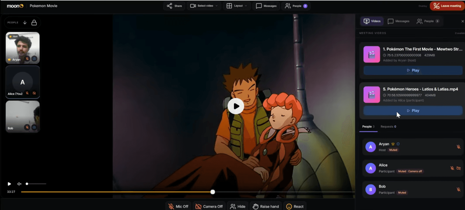Moon interface screen 2